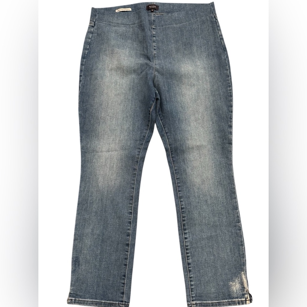 NYDJ Distressed Alina Pull on Ankle Jeans New Size 18